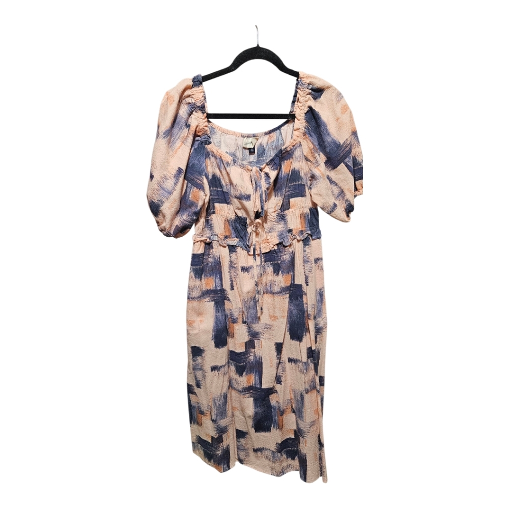 Universal Thread Blue and Cream Midi Dress